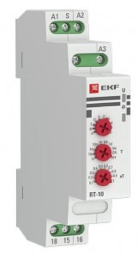 Реле времени на DIN-рейку EKF PROxima RT-10 10 функций 0,1сек.–10сут. 8А 24-230В картинка